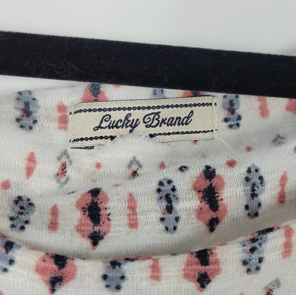 Lucky Brand Shirt Blouse Aztec Print - Picture 5 of 5